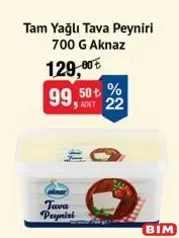 AKNAZ TAM YAĞLI TAVA PEYNİRİ 700 G